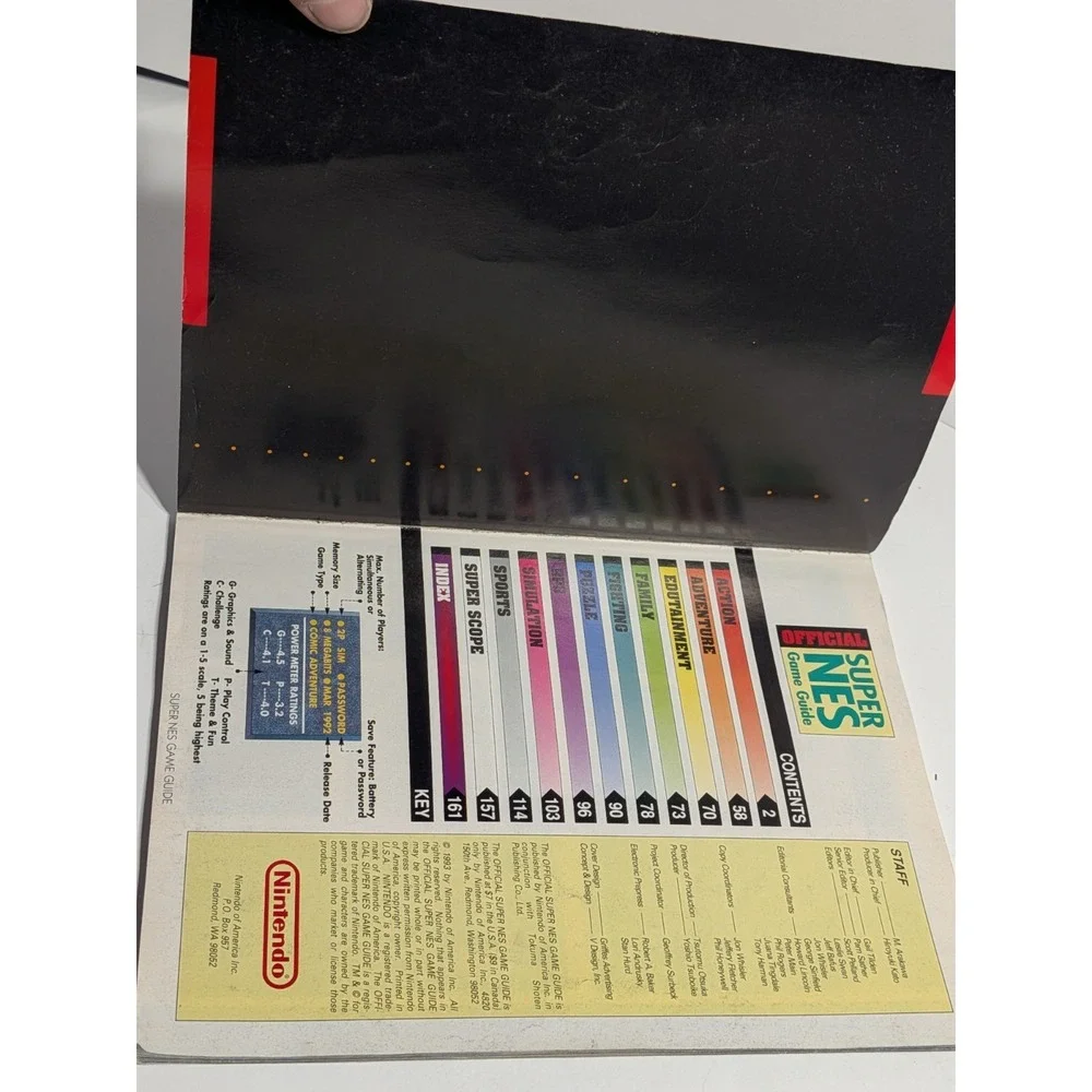 1991 Official Nintendo Player's Guide NES‎ Games Review Guide Ships Fast
